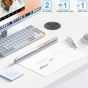 80mm 미니 그로밋 소켓 2 TR AC 콘센트 2 USB PD20W 산업용 숨겨진 전원 소켓 3 임베디드 가구 미국 전원 - Product Image 3