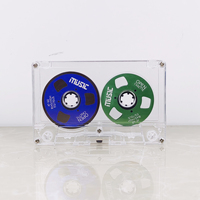 Cassette audio vierge transparente en gros avec bobines colorées pour l'enregistrement et la collection, style vintage magnétique