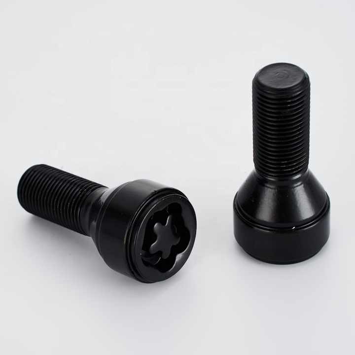 M14*1.25 high quality anti-theft wheel bolt steel black safety  