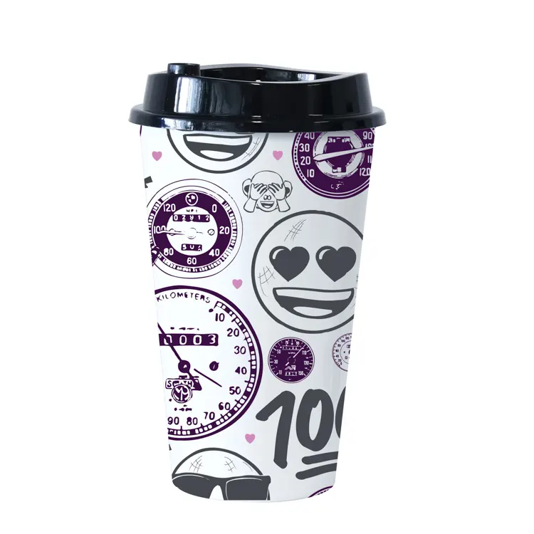 Logotipo personalizado da impressão 16oz 24oz 32oz 500ml, bebida fria transparente pp copos plásticos descartáveis com tampas tampas