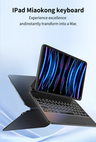 Casing lampu latar nirkabel isi ulang daya, sarung Keyboard untuk iPad Pro 12.9 Bluetooth