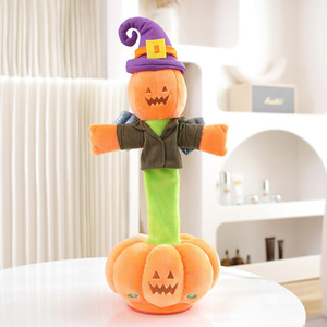 Bí ngô Santa Claus BAT sang trọng Đồ chơi vui nhộn Món Quà Giáng sinh đồ chơi điện hát nhảy múa học nói điện di chuyển búp bê - Product Image 1