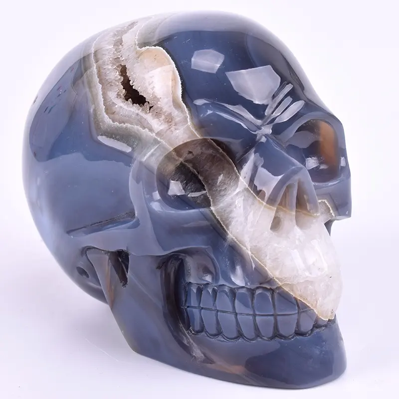 Hand Made Craft Natural Healing Precious Stone Mineral Skull