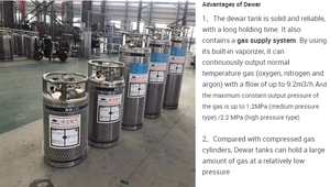 Vend à la main DPL450 -175-1.4 Le fabricant vend des canettes Duwa anciennes et <span class=keywords><strong>d</strong></span>'occasion et des bouteilles Duwa Cylindre de gaz liquide cryogénique - Product Image 6