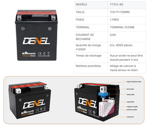 <span class=keywords><strong>แบตเตอรี่</strong></span>สำหรับรถ<span class=keywords><strong>มอเตอร์ไซค์</strong></span>10ah 4Ah <span class=keywords><strong>6ah</strong></span> 8ah 7AH <span class=keywords><strong>12V</strong></span> 12AH 18AH 28ah กึ่งบำรุงรักษาฟรีสำหรับรถมอเตอร์ไซค์<span class=keywords><strong>ราคา</strong></span>โรงงาน - Product Image 6