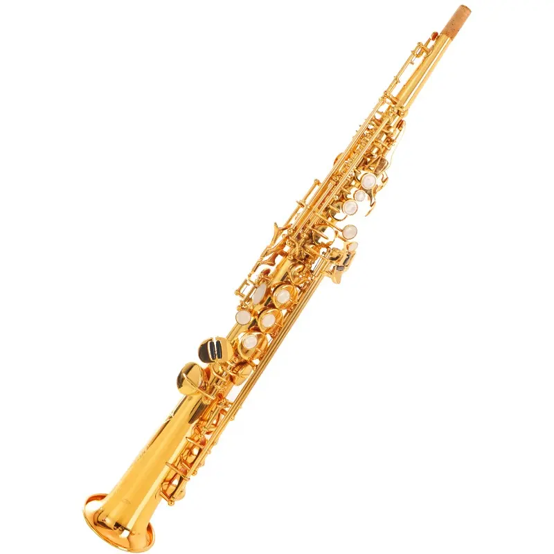 Grosir split satu instrumen saksofon tenor kinerja profesional desain terintegrasi kekencangan udara emas yang baik