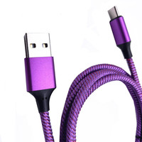 Usine en gros USB 2.0 Type C câble charge rapide Nylon tresse fil de données pour téléphones mobiles ordinateur Micro-USB imprimante métal