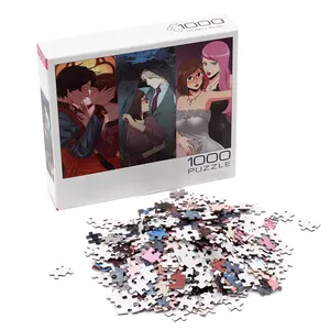 제조 업체 사용자 정의 고품질 재활용 종이 퍼즐 게임 500 개 1000 조각 지그 소 퍼즐 성인 - Product Image 4