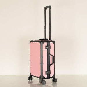 Valise trolley Smart Trunk rose avec cadre en aluminium, 36-55L, bagage cabine pour affaires avec roulettes pivotantes - Product Image 2