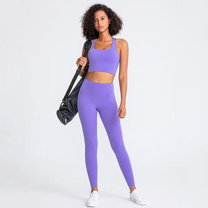 Conjunto Deportivo para Mujer, Sensación de Desnudez, Sujetador Deportivo con Push-Up, Leggings de Cintura Súper Alta, Conjunto de Yoga - Product Image 5