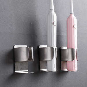 Organizzatore di fermi per spazzolino da denti in acciaio inossidabile 304 accessori per il bagno in metallo autoadesivo portaspazzolino elettrico senza punzonatura - Product Image 3