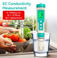 Testeur de qualité de l'eau numérique multifonctionnel portable 7-en-1 TDS EC Salinité S.G ORP Température PH Mètre OEM Grand écran