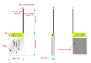 503030 סוללה ליפיקו <span class=keywords><strong>3.7v</strong></span> 400 מה 430 סוללת פולימר נטענת <span class=keywords><strong>lipo</strong></span> - Product Image 4
