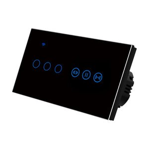 แผงสวิตช์อัจฉริยะอูบาโร 146 มม. ไวไฟ ควบคุมด้วยเสียง สวิตช์ไฟแบบม่าน กระจกนิรภัย - Product Image 2