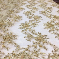 Tela con Lentejuelas y Bordado Metálico en Toda la Superficie, Diseño de Encaje, Ideal para Vestidos de Novia y Fiestas de Niñas