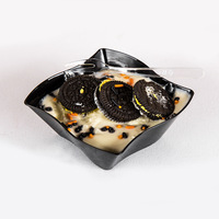 Nouveau produit créatif : Plat à dessert 180 ml en plastique PS jetable, emballage pour gâteau, salade, collation, plat pour apéritif et plats occidentaux