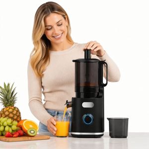 Extracteur de jus électrique à pression à froid KS-218H avec boîtier métallique, fonction inverse, moteur silencieux et capacité de 500 ml pour usage domestique - Product Image 4