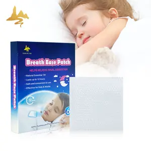 Personalização básica para dormir, alívio de congestão nasal, hidrogel branco, adesivo para facilitar a respiração do nariz