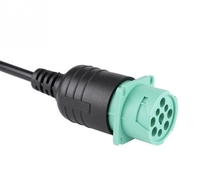Câble adaptateur OBD2 mâle 16 broches pour camions lourds, de type 9 broches J1939, pour outil de diagnostic OBD