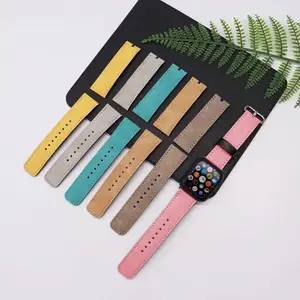 Best 22mm PU Leather Smart Watch Band Sublimation Designed Replacement for Watch Series 8 7 6 5 Durable Leather Strap