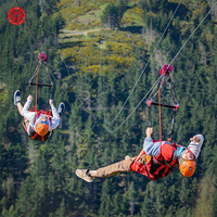 Kit d'équipement populaire de parc d'attractions en plein air d'aventure pour adultes et enfants tyrolienne