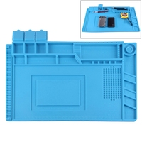 Tapis de réparation en silicone antistatique résistant à la chaleur 45x30cm, tapis de travail antidérapant pour la soudure, outils de réparation de téléphone