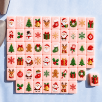 2026 Kedatangan Baru Halloween pink American Luxury Modern Mahjong Tiles 160 Akrilik Pola Kustom Liburan Grosir Pasar AS