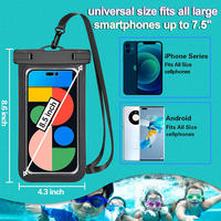 Sac de téléphone étanche HD Touch Eco-friendly, résistant à l'eau, pour la natation, IPX8, pochette de plongée pour téléphone portable pour iPhone Samsung