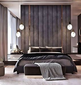 ديكور مخصص لغرفة النوم بجانب السرير لوحات حائط منجدة من القماش - Product Image 1