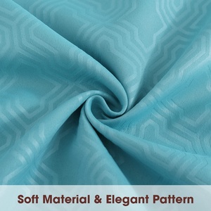 Rideaux occultants à motif géométrique marocain en relief, élégants, isolants thermiquement, à œillets, pour salon, assombrissement 100% - Product Image 6