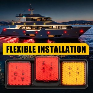 ไฟท้าย LED 2 ดวง ไฟเลี้ยว ไฟเบรก สีแดง สีเหลืองอำพัน ขนาด 11 นิ้ว สำหรับรถพ่วง คาราวาน รถบ้าน รถบรรทุก 12V-24V - Product Image 2