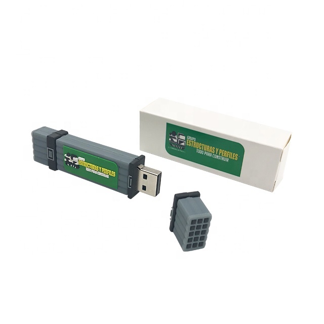 Custom Logo Branded PVC/Rubber & Metal USB Flash Drive Portable Promotional Use with Free Samples