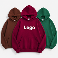Hoodie Berkualitas Tinggi Anti Pilling Anti Susut 480g Bahan Campuran Grosir Polos Berat untuk Sablon Puff Bordir 3D