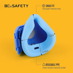 Demi-masque respiratoire réutilisable anti-gaz et anti-poussière, certifié CE, OEM ODM, filtre anti-poussière, demi-masque respiratoire pour usage industriel - Product Image 3