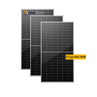 Panneaux solaires monocristallins bifaciaux HJT de type N 700W à double vitrage, haute efficacité, pour usage domestique, en stock UE