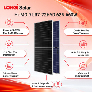 Modules solaires photovoltaïques bifaciaux Longi 640 Watt 650 660 à double vitrage - Product Image 2