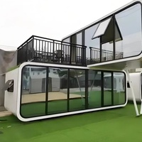 Villas à structure aluminium et acier de luxe de haute qualité Maison capsule de style campagnard Petite maison modulaire mobile fabriquée en Chine
