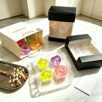 Kit de slime DIY en boîte cadeau, ensemble de slime coloré en cristal, formes étoile, cœur, beignet, argile souple, cadeaux de fête, cadeau d'anniversaire pour enfants, jouet
