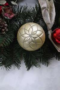 Couronnes de Noël vertes personnalisées, décoration de fenêtre de Noël, couronne de Noël à suspendre à la porte - Product Image 5