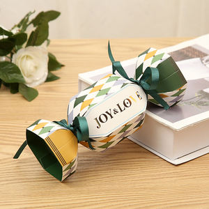 Commercio all'ingrosso di lusso a forma di caramella di nozze scatola di cioccolato e biscotti vendita calda scatola di carta regalo con nastro per feste Festival - Product Image 3