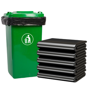Venta al por mayor personalizado HDPE negro de gran tamaño cubo de <span class=keywords><strong>basura</strong></span> bolsa de plástico bolsas de <span class=keywords><strong>basura</strong></span> bolsa de <span class=keywords><strong>basura</strong></span> gruesa para al aire libre - Product Image 4