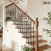 Balustres d'escalier en métal noir antique DVN Canada, élégants et décoratifs, pour villa.