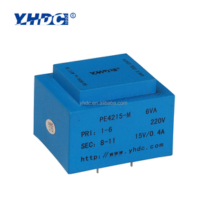 Transformador de Potencia de la Serie EI, Tipo PCB, con Aislamiento para Soldadura, Entrada de CA de 110V, Salida de CA de 6V/9V/12V/24V, 6VA, Modelo PE4215-M, Marca YHDC - Product Image 2