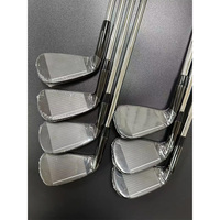 Vente en gros de fers pour hommes noirs en acier inoxydable # 4-P OEM avec logo personnalisé de haute qualité Ensemble de fers pour golf clubs forgés