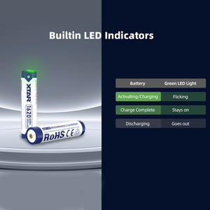 4 шт./упак. XTAR с индивидуальным логотипом, литиевые аккумуляторы нового поколения AAA 1620 мАч, перезаряжаемые литий-ионные батареи 1.5В AAA - Product Image 4