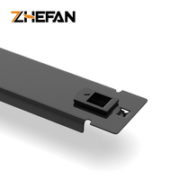 ZHEFAN Panneau métallique vierge 1U pour armoire de serveur, noir, 19 pouces, kit de panneaux de blindage pour rack
