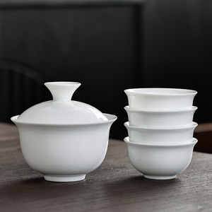Travel <b>Tea</b> <b>Set</b> One Pot Four Cups Portable <b>Plastic</b> <b>Set</b> For Car Outdoor Office Use - Product Image 4