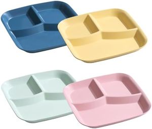 <span class=keywords><strong>Assiette</strong></span> de 10 pouces pour manger sainement <span class=keywords><strong>Assiette</strong></span> à dîner en céramique avec 3 compartiments pour adultes Perte de poids - Product Image 3