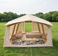 13.68 ㎡   Tente pneumatique gonflable, Nouveauté, Abri de camping pliable pour l'extérieur, Vente en gros OEM personnalisée pour le glamping familial, la plage et les pique-niques