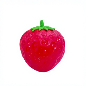 Jouet anti-stress en forme de fraise surdimensionnée, durable, en plastique TPR et EVA, pour filles et tous les groupes d'âge - Product Image 1